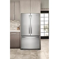 25.2 Cu. Ft. Stainless 3-Door French Door Smart Refrigerator