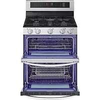 6.9 Cu. Ft. Stainless Freestanding Smart Double Oven Gas Range