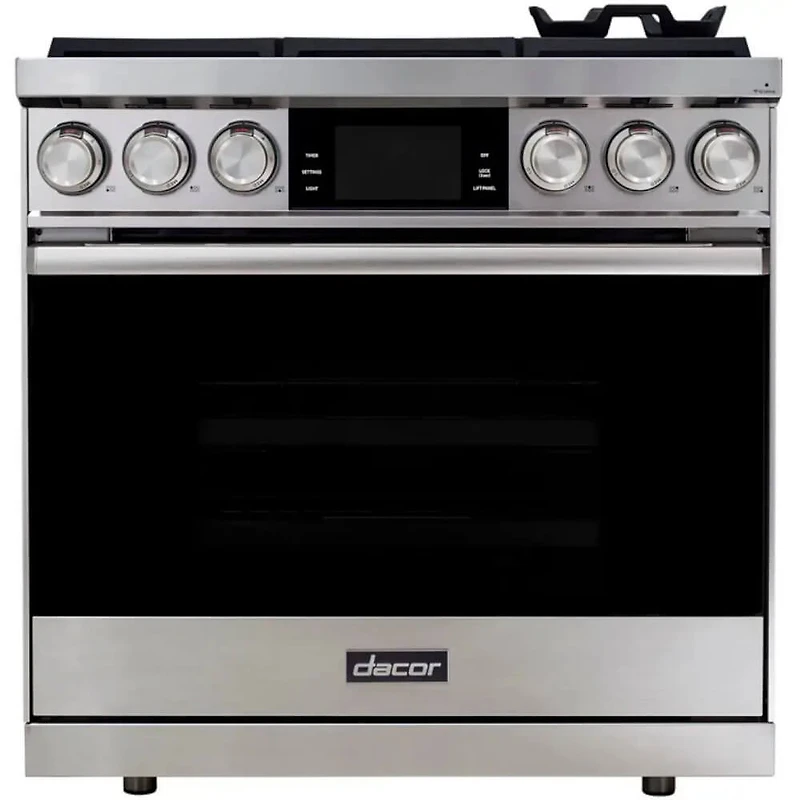 4.8 Cu. Ft. Silver Stainless Freestanding Dual Fuel Smart Range