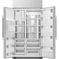 24 Cu. Ft. Silver Stainless Side-by-Side Built-In Refrigerator