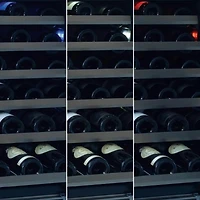 46 Bottle Black/Glass Door Built-In Dual Zone Wine Cooler