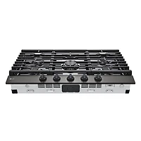 36 inch Black Stainless 5 Burner Gas Cooktop