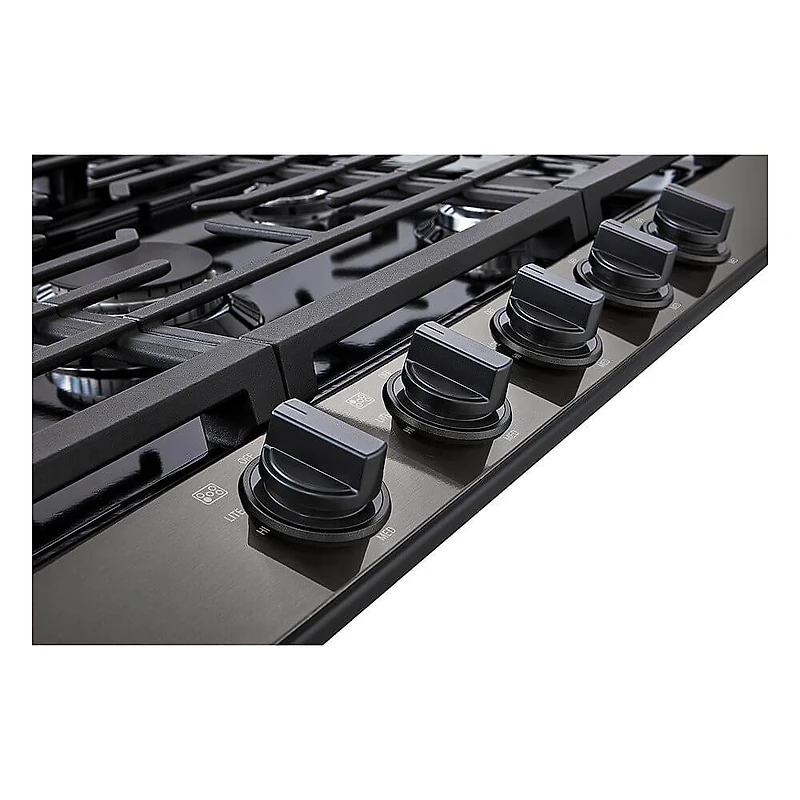 36 inch Black Stainless 5 Burner Gas Cooktop