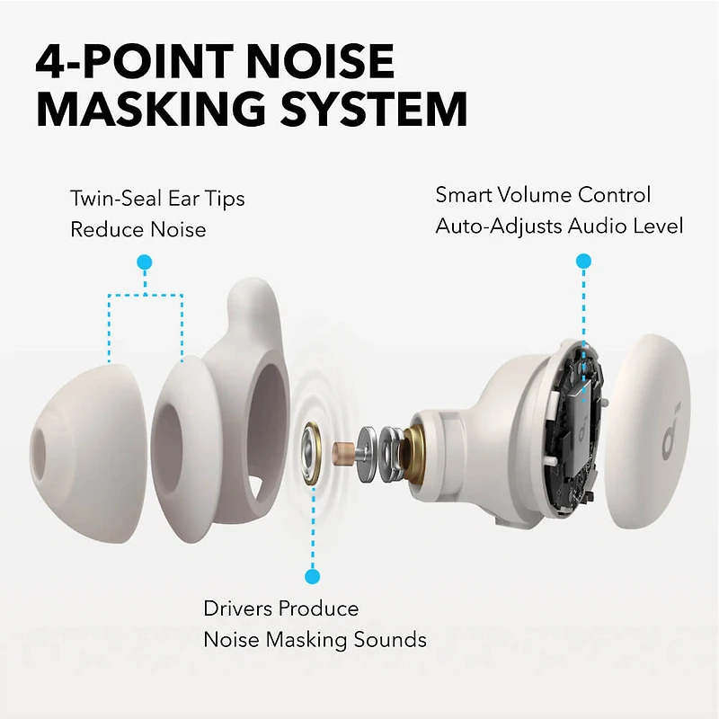Sleep A20 Wireless Noise Canceling Earbuds - Slumber Beige