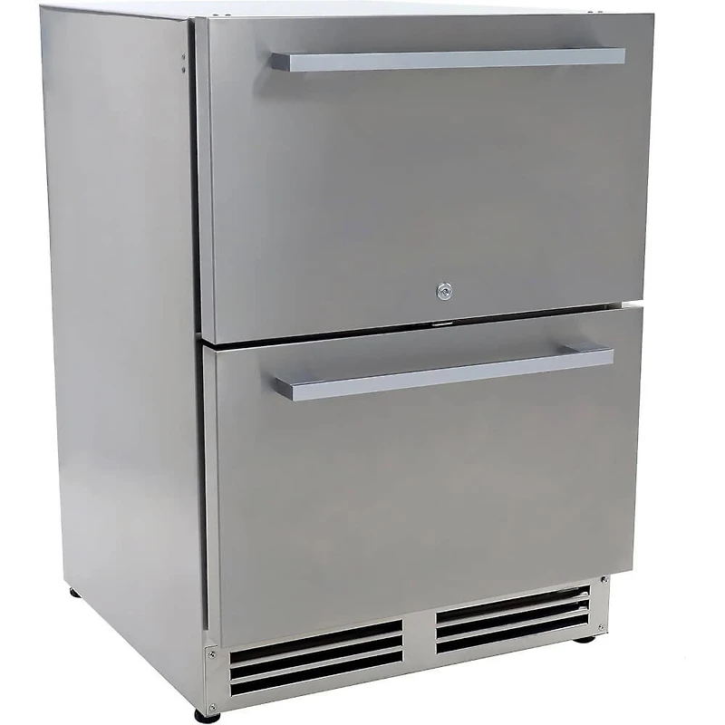 5.2 Cu. Ft. Stainless 2-Door Undercounter Drawer Style Refrigerator