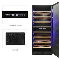 21.2 Cu. Ft. Black Dual Zone Freestanding Wine Cooler - OPEN BOX