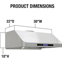 inch Stainless Steel Under-Cabinet Range Hood w/ Exhaust Duct