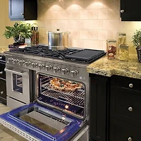 6.7 Cu. Ft. Stainless Freestanding Double Oven Gas Range