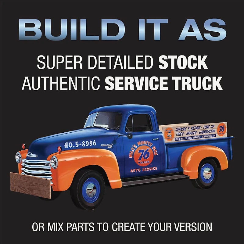 950 Chevy Pickup Union 76 1:25 Scale Model Kit
