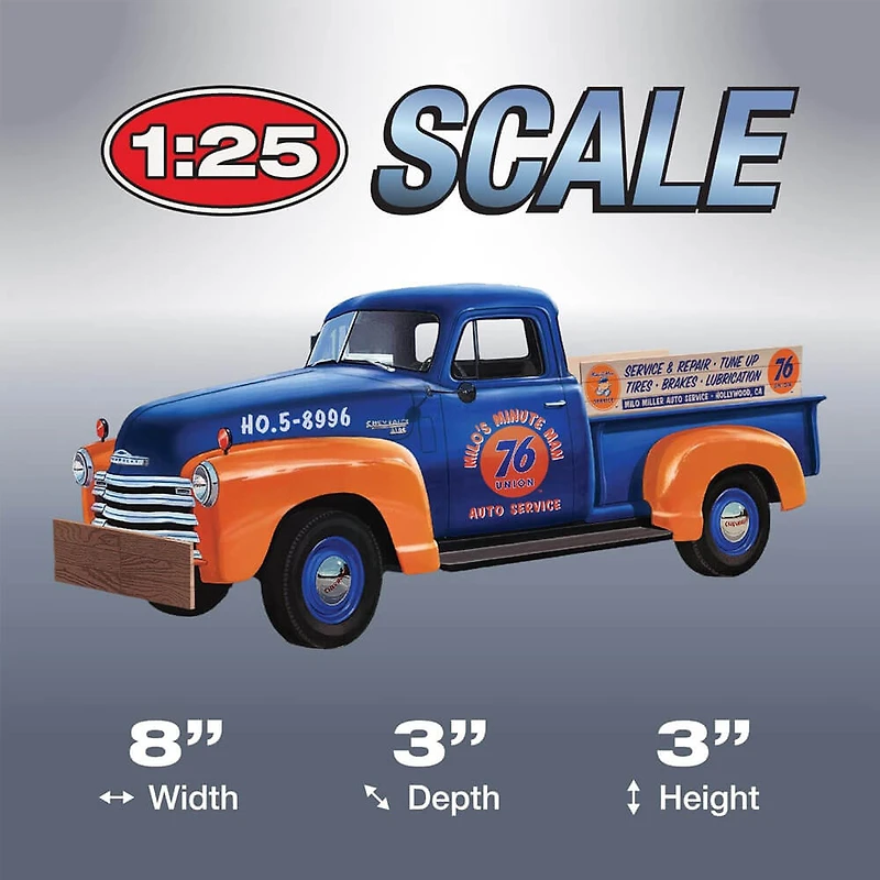 950 Chevy Pickup Union 76 1:25 Scale Model Kit