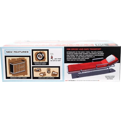 1959 Cadillac Ambulance with Gurney 1:25 Scale Model Kit