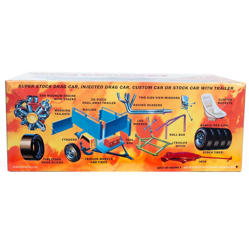 1968 Dodge Coronet Hardtop w/ Trailer - 1:25 Scale Model Kit