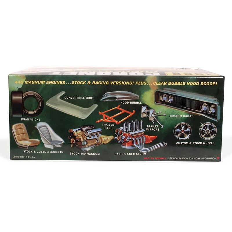 1968 Dodge Coronet Convertible w/ Trailer 1:25 Scale Model Kit