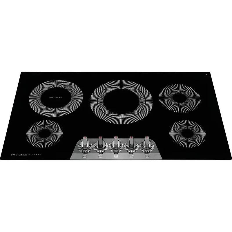 36 inch 5 Burner Black Stainless Built-In Electric Cooktop
