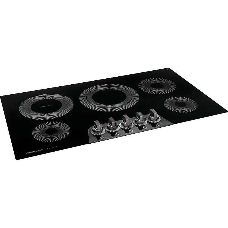 36 inch 5 Burner Black Stainless Built-In Electric Cooktop