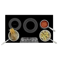 36 inch 5 Burner Black Stainless Built-In Electric Cooktop
