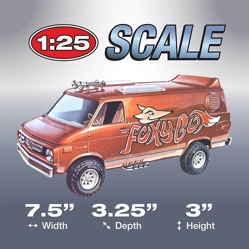 1975 Chevy Van inchFoxy Box inch 1:25 Scale Model Kit