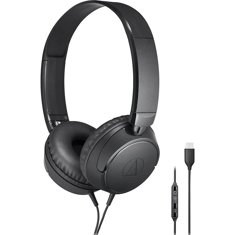 USB-C On-Ear Wired Headphones - Black