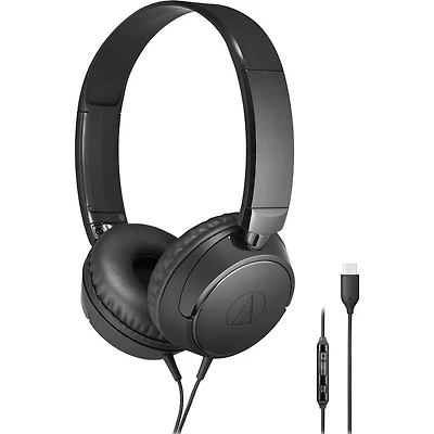 USB-C On-Ear Wired Headphones - Black