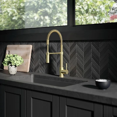 Autograph Edition Single Handle Sierra Kitchen Faucet - Champagne Bronze