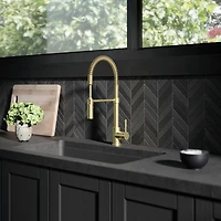 Autograph Edition Single Handle Sierra Kitchen Faucet - Champagne Bronze