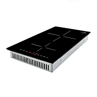 12 inch Parco Series 2 Burner Black Induction Cooktop