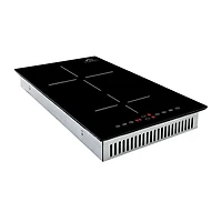 12 inch Parco Series 2 Burner Black Induction Cooktop