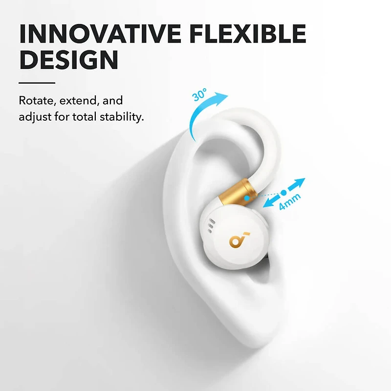 Sport X20 True Wireless Noise Cancelling Earbuds - White - OPEN BOX
