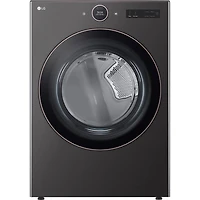 Black Steel Front Load Washer/Dryer Pair with SideKick