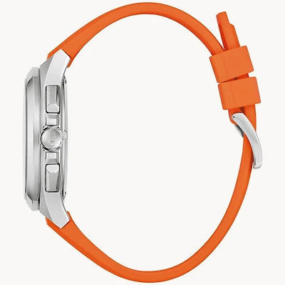 Sports Maquina Marc Anthony Silver-Tone with Blue Dial and Orange Accents Watch - OPEN BOX