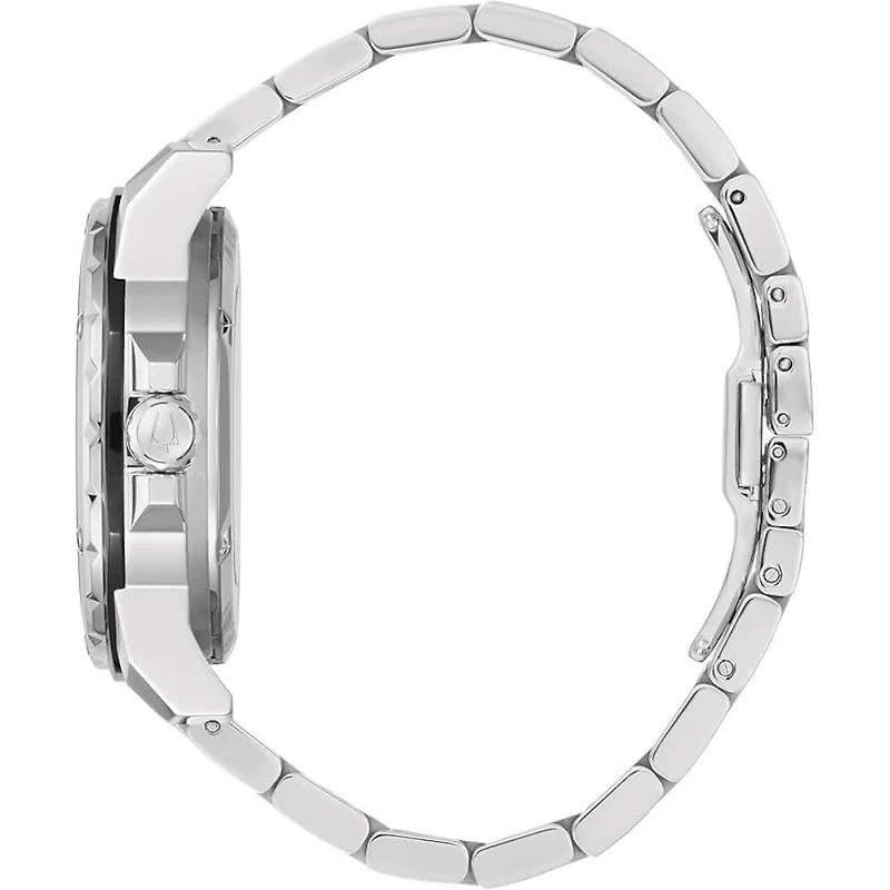 Marc Anthony Marine Star Automatic Silver-Tone with Blue Sunray Dial and Diamond Accent Watch - OPEN BOX