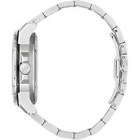 Marc Anthony Marine Star Automatic Silver-Tone with Blue Sunray Dial and Diamond Accent Watch - OPEN BOX