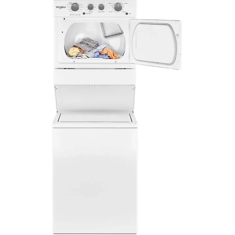 27 inch White Electric Washer/Dryer Stacked Laundry Center