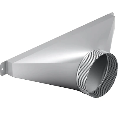 6 inch Side/Rear Duct Transition for Hood Vents