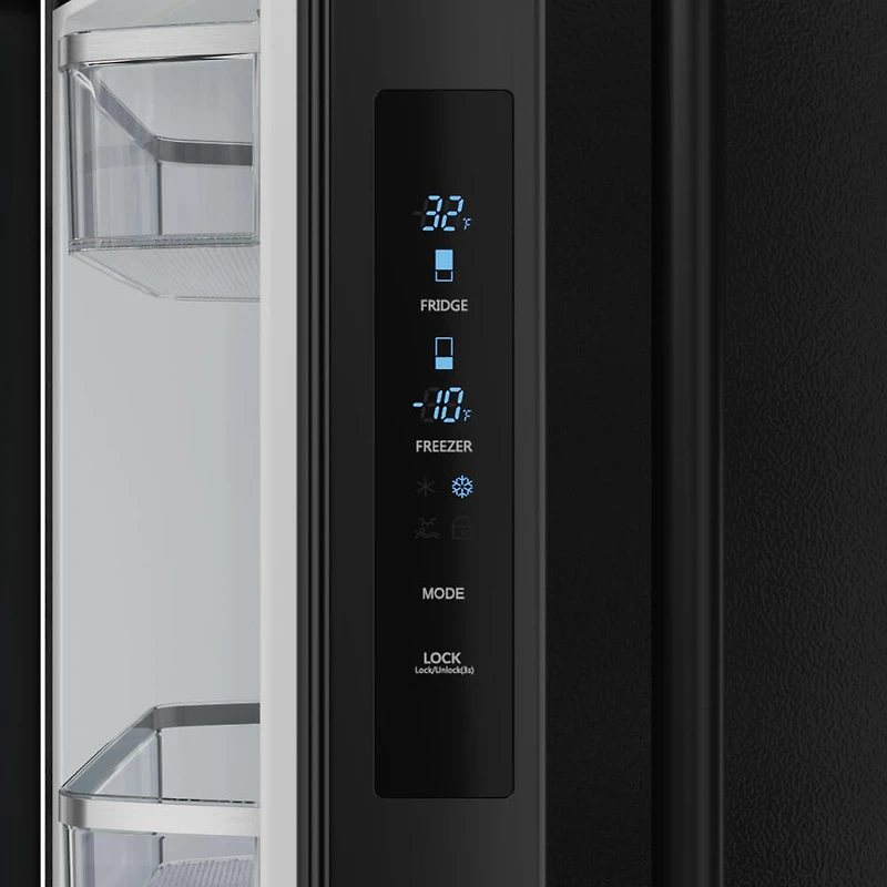 Cu. Ft. Black Gordon Ramsay Collection Counter-Depth French Door Refrigerator