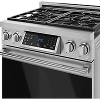 Cu. Ft. Stainless Gordon Ramsay Collection Slide-In Convection Gas Range