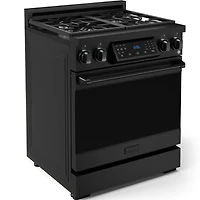 4.55 Cu. Ft. Matte Black Gordon Ramsay Collection Slide-In Convection Gas Range