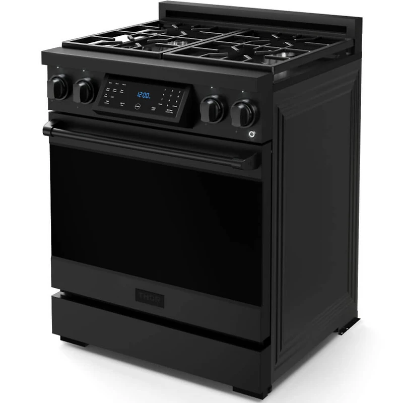 4.55 Cu. Ft. Matte Black Gordon Ramsay Collection Slide-In Convection Gas Range