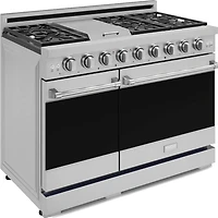 6.8 Cu. Ft. Stainless Gordon Ramsay Collection Freestanding Double Oven Gas Range