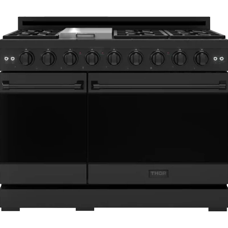 6.8 Cu. Ft. Matte Black Gordon Ramsay Collection Freestanding Gas Range