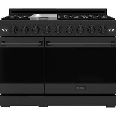 6.8 Cu. Ft. Matte Black Gordon Ramsay Collection Freestanding Gas Range