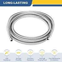 10 FT Stainless Steel Braided Refrigerator Water Line