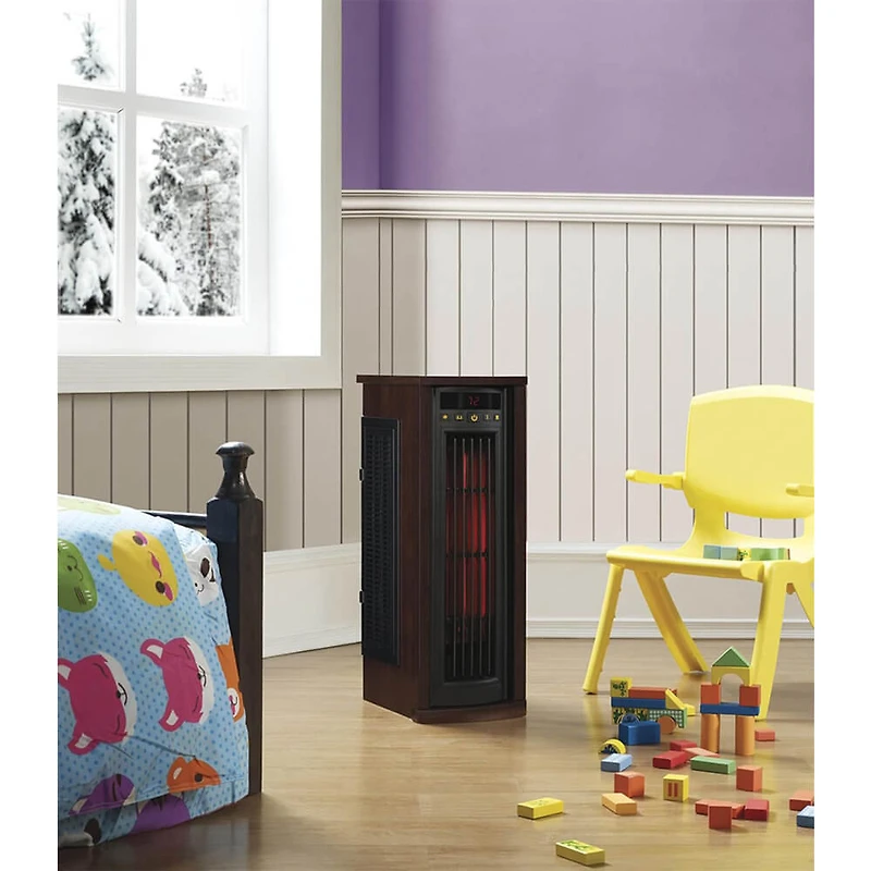 Oscillating Electric Tower Heater - Cherry - OPEN BOX