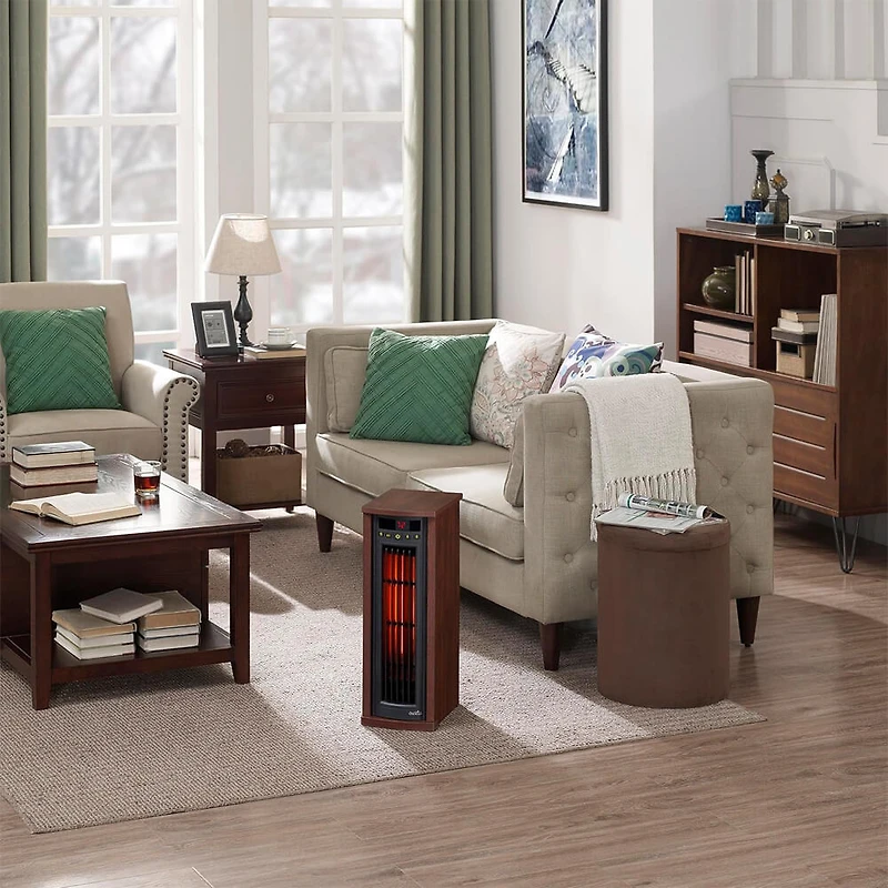 Oscillating Electric Tower Heater - Cherry - OPEN BOX