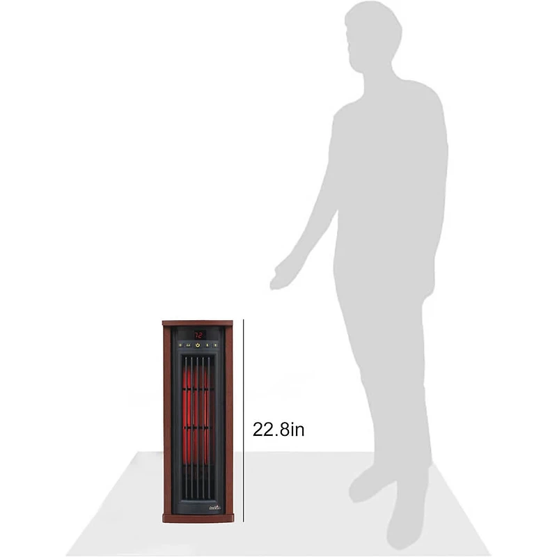 Oscillating Electric Tower Heater - Cherry - OPEN BOX