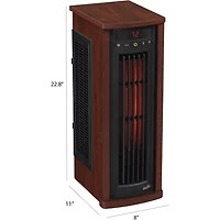 Oscillating Electric Tower Heater - Cherry - OPEN BOX