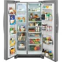 26 Cu. Ft. Stainless 2-Door Side-by-Side Refrigerator w/Internal Ice and Water