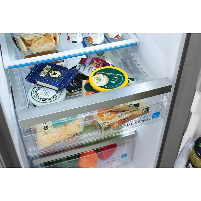 26 Cu. Ft. Stainless 2-Door Side-by-Side Refrigerator w/Internal Ice and Water