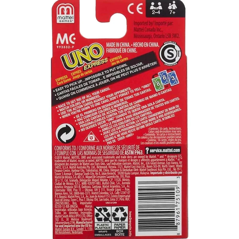 UNO Express Card Game - OPEN BOX
