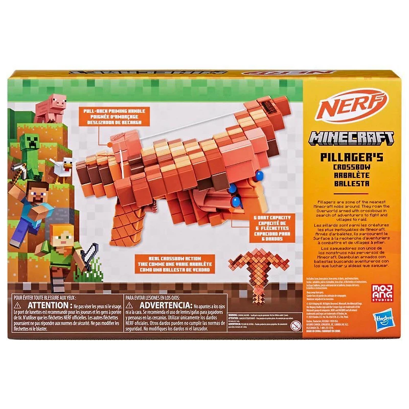 Nerf Minecraft Pillager Crossbow Dart Blaster
